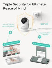 Load image into Gallery viewer, Advanced 1080P WiFi Baby Monitor with Motion Alerts &amp; Triple Security Features