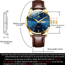 Load image into Gallery viewer, Fashionable Men's Luminous Quartz Watch - Waterproof Brown Leather Gift Edition
