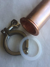 Load image into Gallery viewer, Versatile 2" Copper Tri Clamp Beer Keg Adapter with High-Temperature Silicone