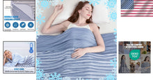 Load image into Gallery viewer, Breathable Double-Sided Cooling Blanket for Hot Summer Nights - Travel-Friendly