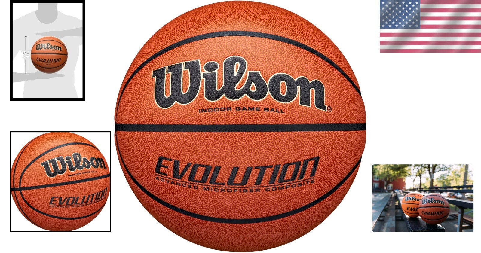 Evolution Indoor Basketball - Size 6, Exceptional Grip & Control - NFHS Approved
