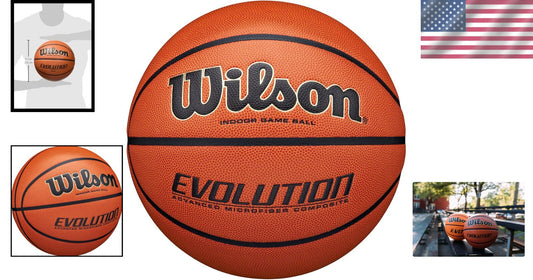 Evolution Indoor Basketball - Size 6, Exceptional Grip & Control - NFHS Approved