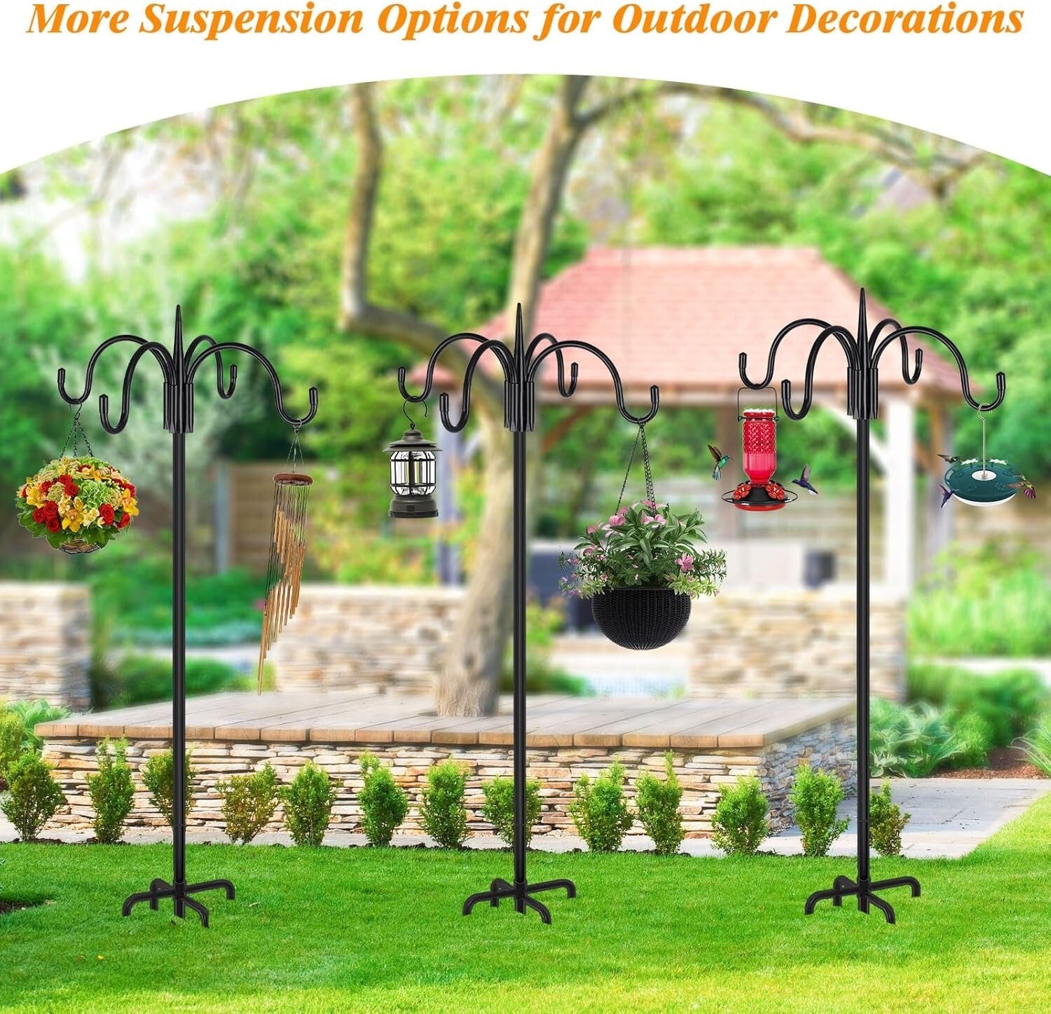 Durable Adjustable Shepherd Hooks for Outdoor Use - Perfect for Wedding Decor