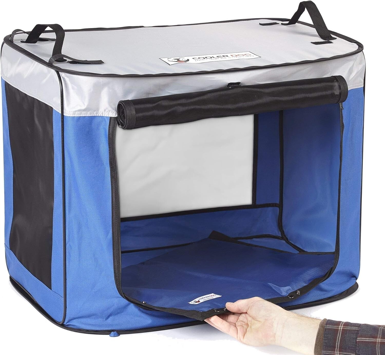 Medium Fabric Dog Shade with Ventilated Windows - Ideal for Outdoor Travel