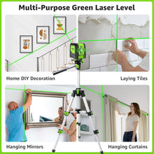 Load image into Gallery viewer, Durable Battery-Powered Green Laser Level - Ideal for Decoration &amp; Construction
