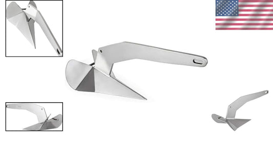 Triangular 316 Stainless Steel Delta Anchor for Reliable Stability at Sea 17.5lb