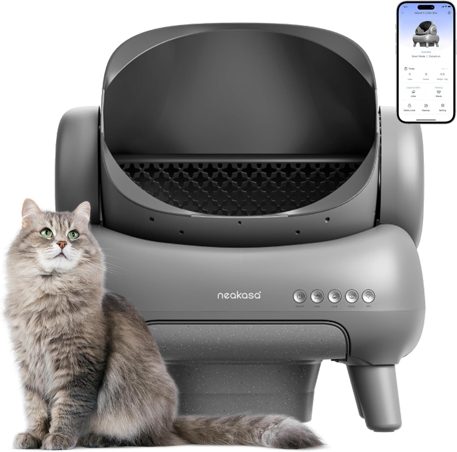 Self-Cleaning Odor-Free Cat Litter Box with Trash Bags for Busy Cat Owners