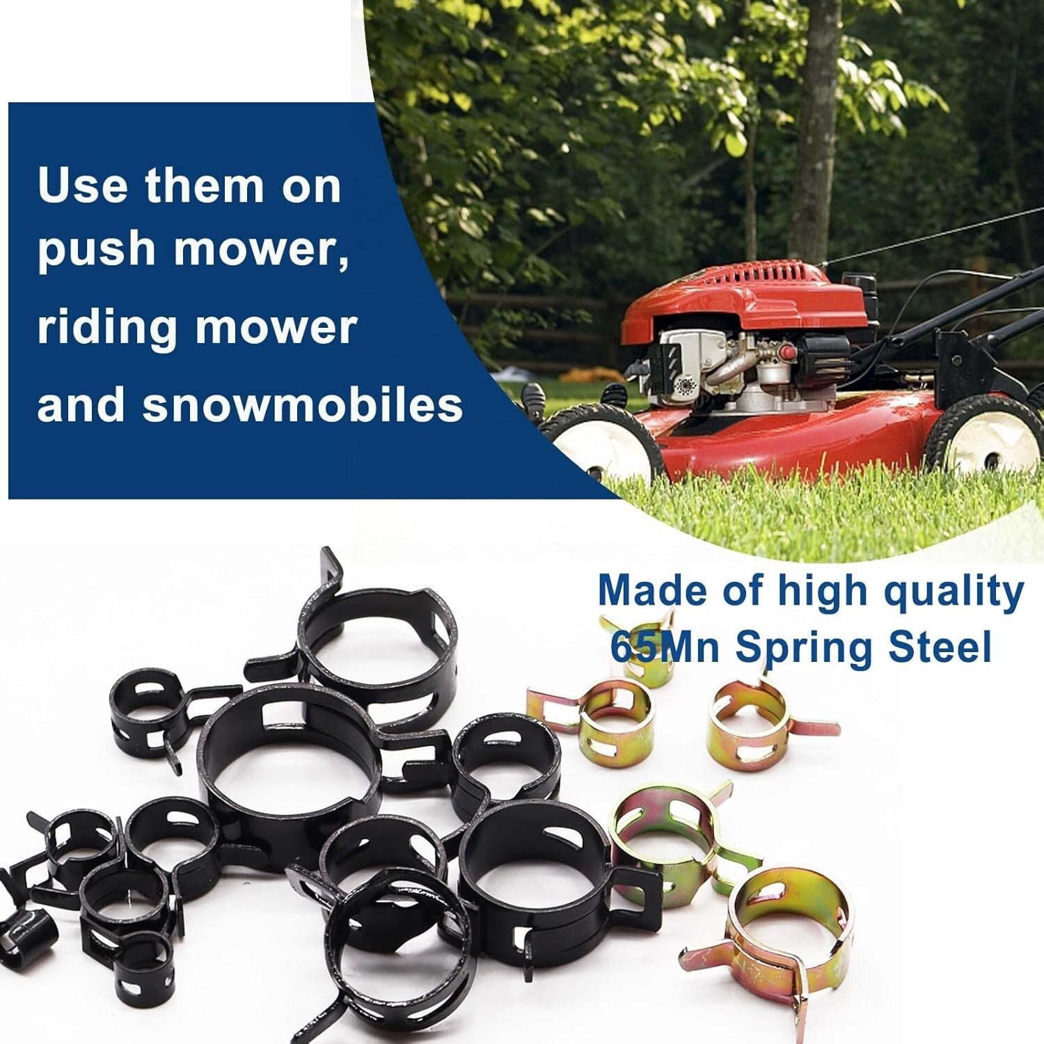 Precision 210-Piece Spring Hose Clamp Kit with Pliers for Fuel & Vacuum Lines