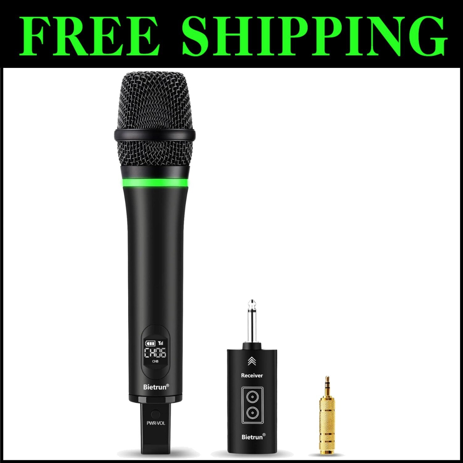 Durable Metal Wireless Microphone - Rechargeable & Ideal for Public Speaking