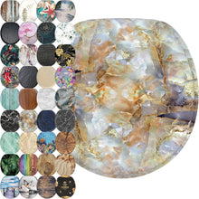 Load image into Gallery viewer, Round Decorative Toilet Seat with Soft Close Feature - Marble Brown Charm