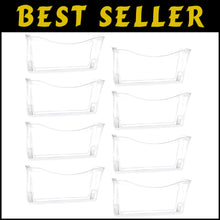 Load image into Gallery viewer, Efficient 8 Pocket Wall File Organizer - Clear Plastic for School, Home &amp; Office