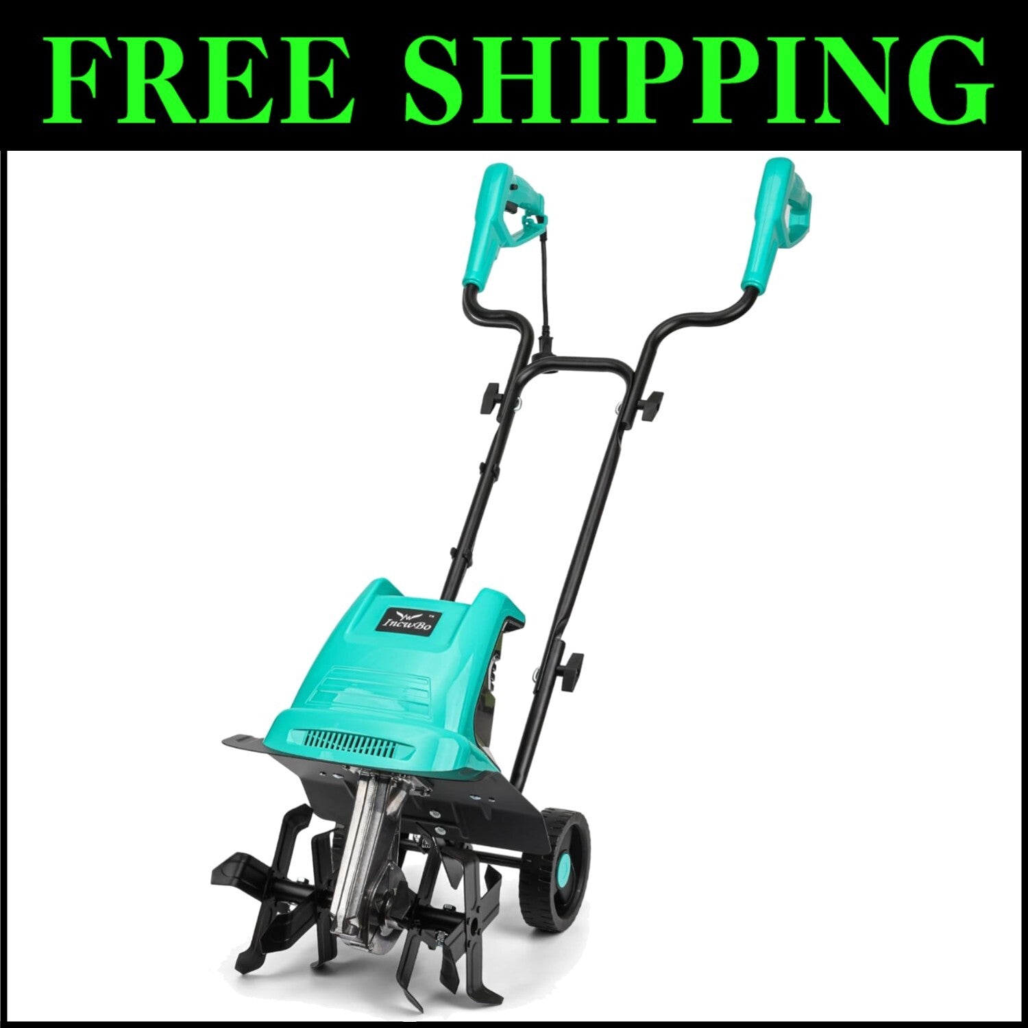 Lightweight 10.5 Amp Electric Cultivator - 12-Inch Wide & 8-Inch Deep Tilling