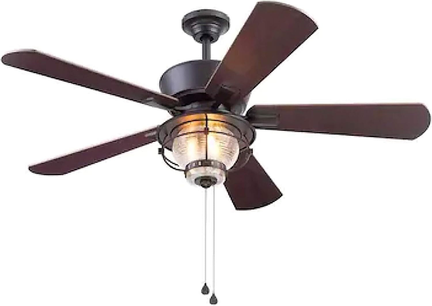 Bronze 5-Blade Ceiling Fan with Remote Control Capability and LED Light Kit