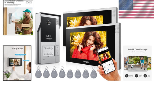 7" HD Touchscreen Video Intercom with Dual-Way Communication & Doorbell Camera