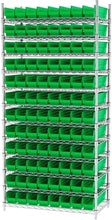 Load image into Gallery viewer, Durable 12-Pack Green Plastic Shelf Bins – Perfect for Closet and Drawer Storage