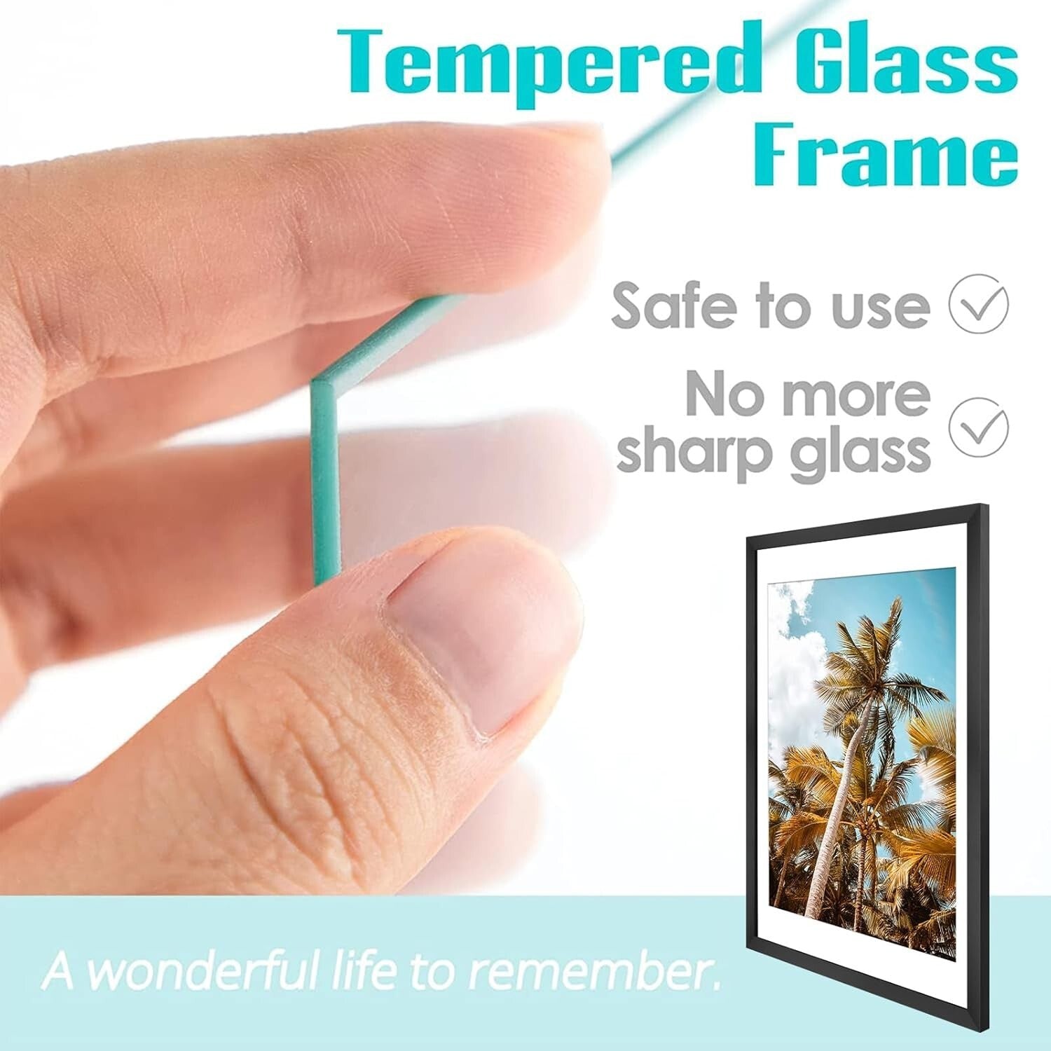 Stylish 18x24 Wall Frame with High-Definition Glass - Portrait or Landscape