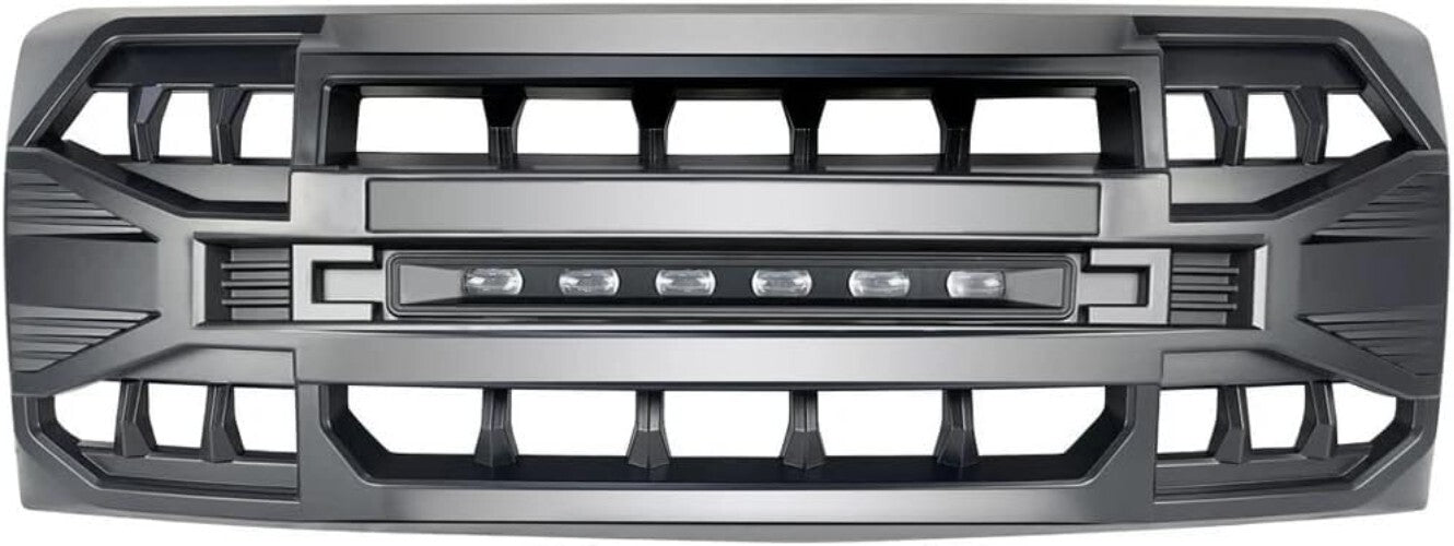 2009-2014 F150 Replacement Grill - Matte Black, LED Lights, No Modifications