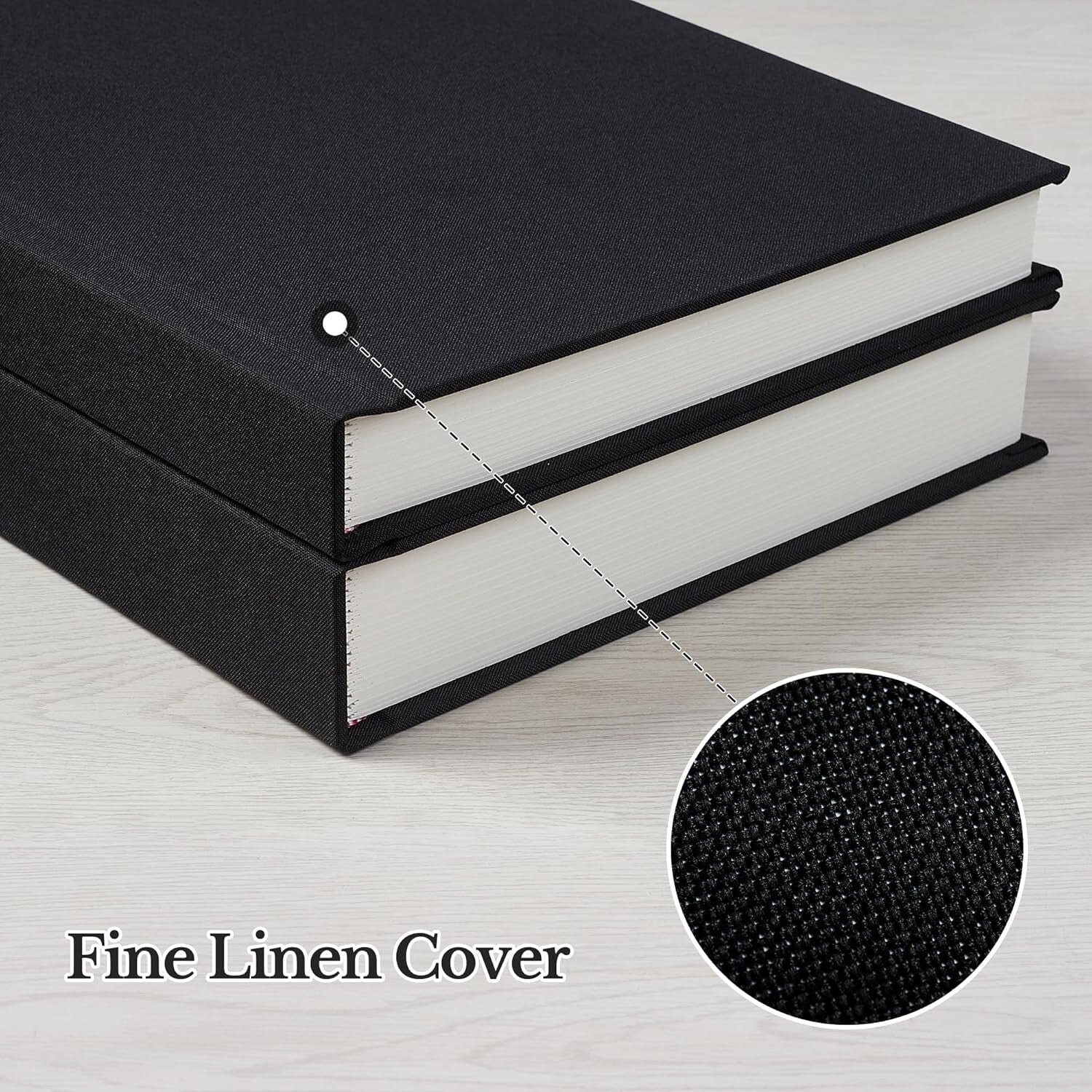 Versatile 5x7 Linen Photo Album - 30 Pocket, Ideal for Weddings & Baby Memories