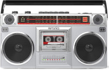 Load image into Gallery viewer, Compact Retro Boombox with Bluetooth, USB, &amp; Cassette Player - 80s Revival