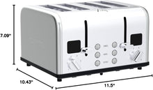 Load image into Gallery viewer, Ultra-Clear LED 4 Slice Toaster with Extra Wide Slots for Perfect Toast Every...