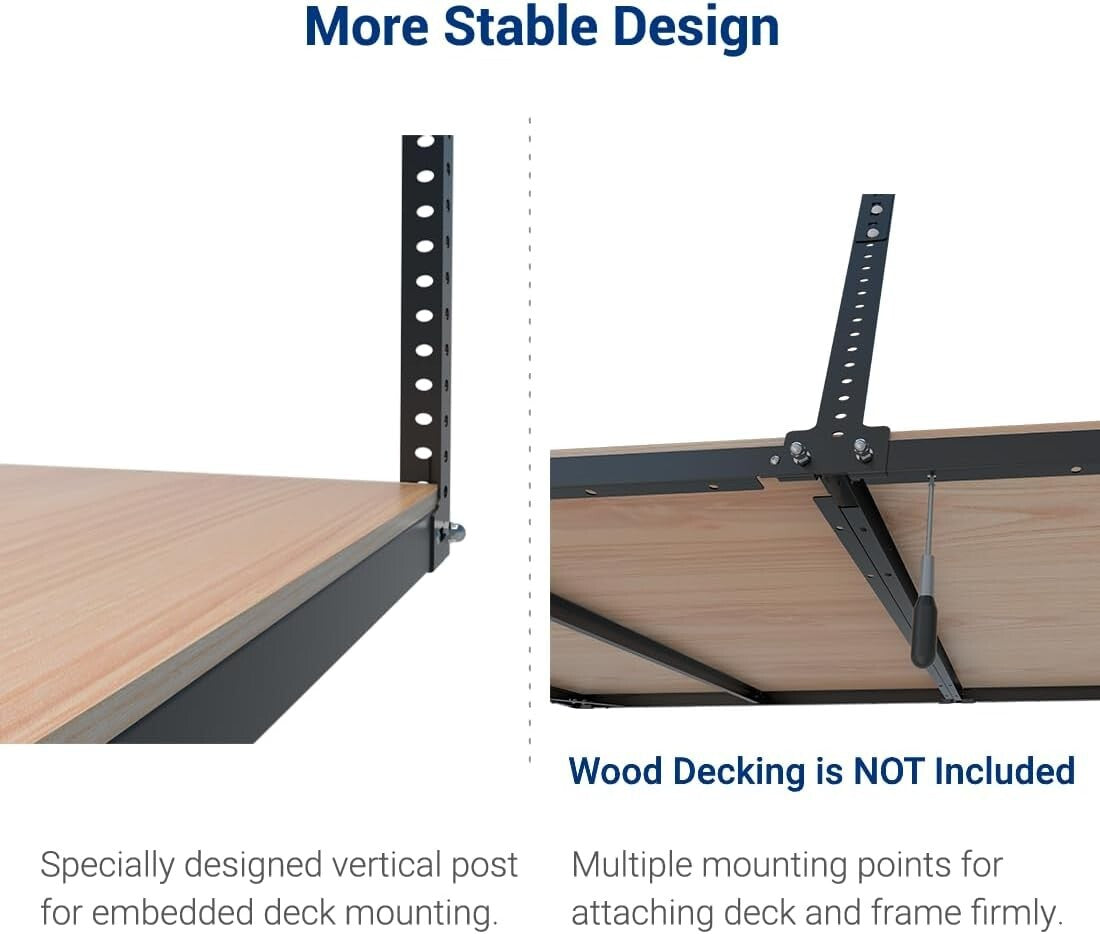 Ceiling-Mounted 4x8 Garage Storage Rack - 600 lbs Heavy Duty Organization System