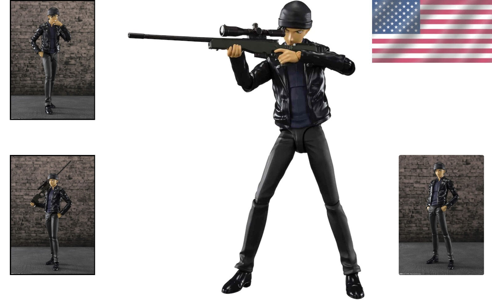 Compact Shuichi Akai Bandai S.H. Figuarts Figure - Complete with Optional Parts