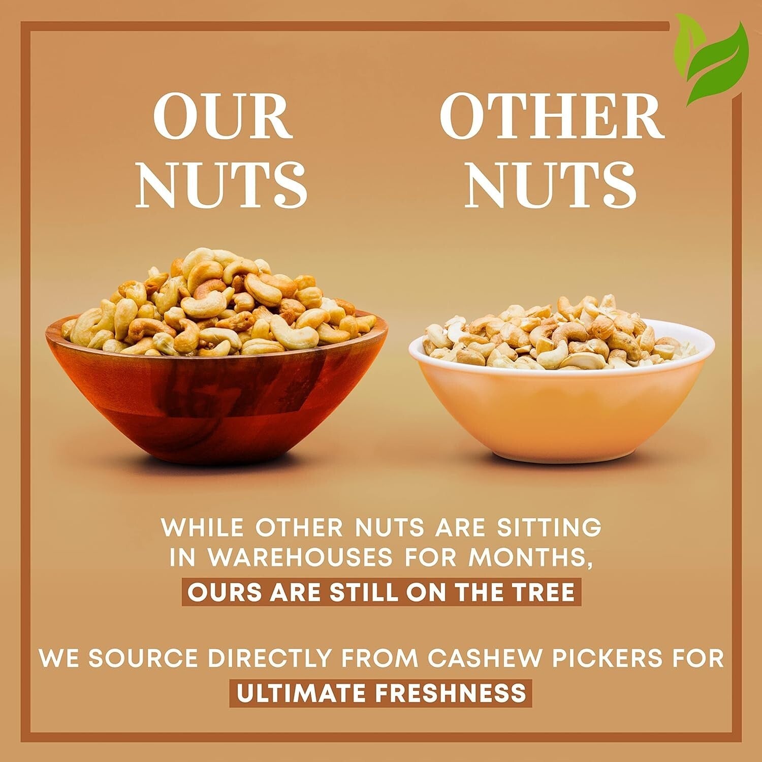 64 Oz Oven Roasted Fancy Cashews with Sea Salt - Vegan, Keto-Friendly Snack