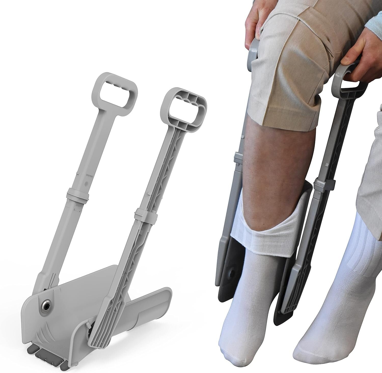 Reach Right 4-in-1 Dressing Aid: Shoe Horn, Sock Remover & Compression Helper