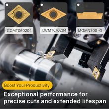 Load image into Gallery viewer, Ultimate 21-Pc Lathe Tool Holder Set with Carbide Inserts for High Precision