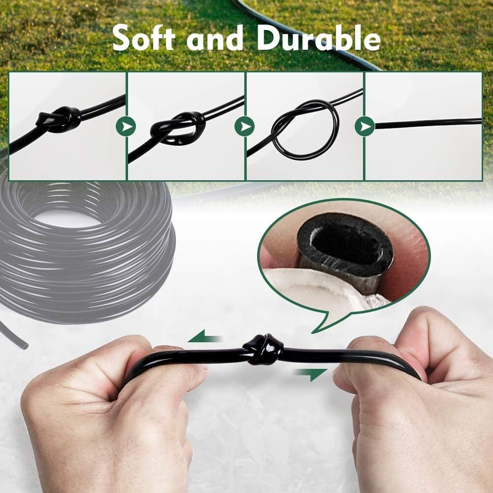 Space-Saving 1/4 Inch Drip Irrigation Tubing - Perfect for Gardens & Greenhouses