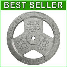 Load image into Gallery viewer, 45lbs Cast Iron Weight Plate with Ergonomic Handles - Ideal for Fitness Training