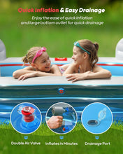Load image into Gallery viewer, Fun Summer Inflatable Pool with Seats for Family - Easy Inflation &amp; Storage