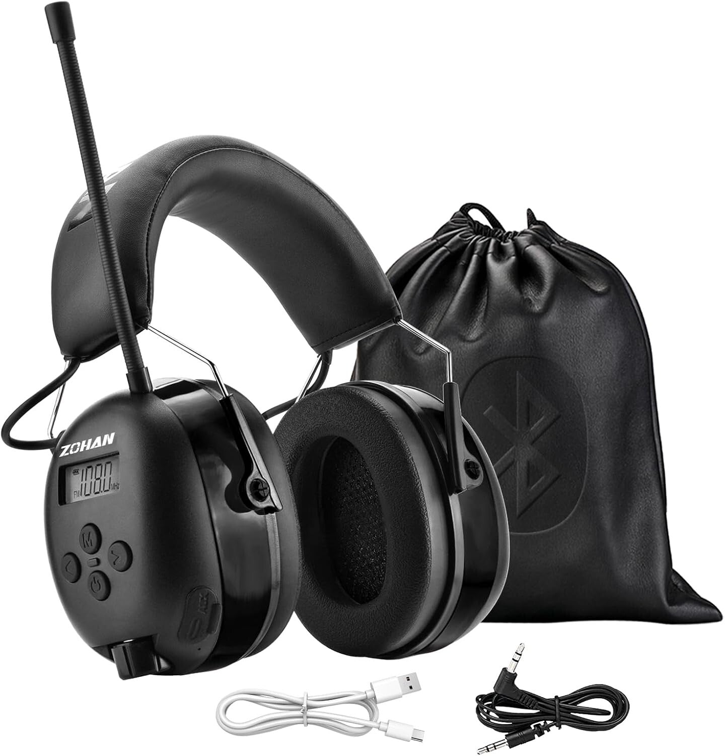 Advanced Noise-Cancelling Headphones with Bluetooth & AM/FM Radio Reception