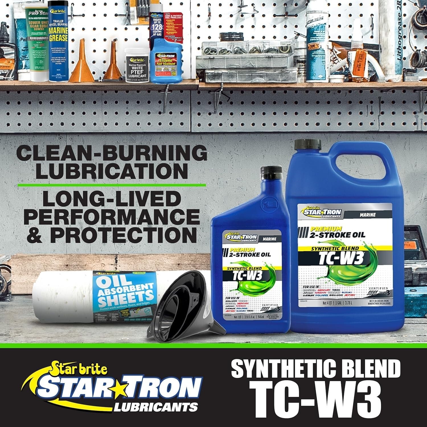 Eco-Friendly TC-W3+ 2-Cycle Engine Oil - Cleaner Burning Formula - 1 Gallon