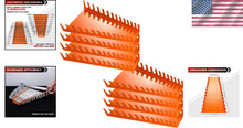 Load image into Gallery viewer, Compact Metal Wrench Organizer for Wall or Drawer - 104 Slots, 8 Orange Racks