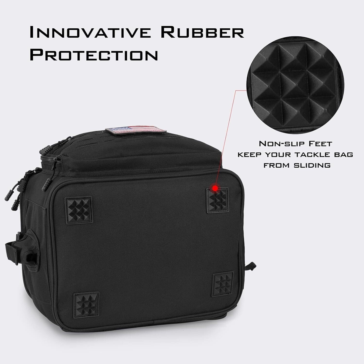 Durable Fishing Tackle Storage Bag - 3600 Size Capacity, Molle Straps Included