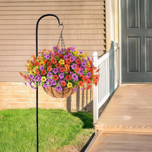 Load image into Gallery viewer, Easy Assembly Faux Flower Hanging Basket - Delightful Outdoor Decoration