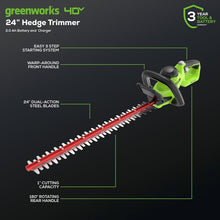 Load image into Gallery viewer, Environmentally Friendly 40V Cordless Hedge Trimmer - Ideal for Yard Maintenance