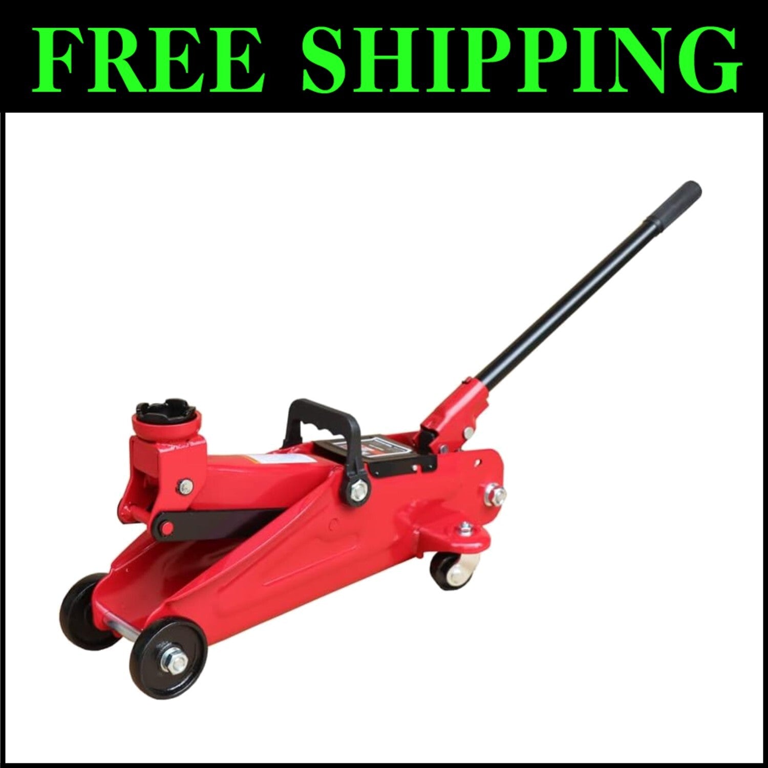 2 Ton Hydraulic Trolley Floor Jack with 13” Lift - Heavy Duty Steel Construction