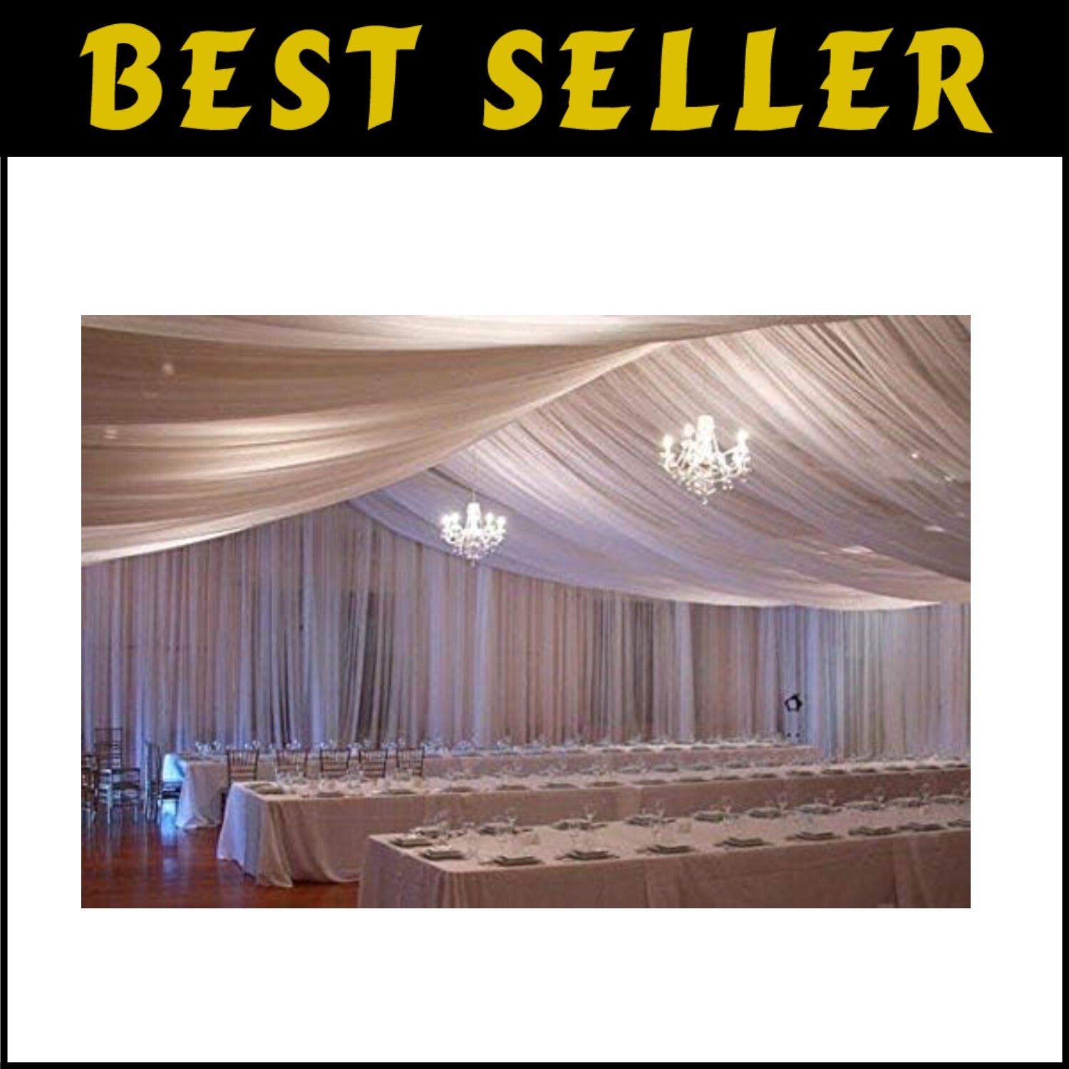 Luxurious 120 Yards Voile Chiffon Fabric - Ideal for Draping and Backdrops