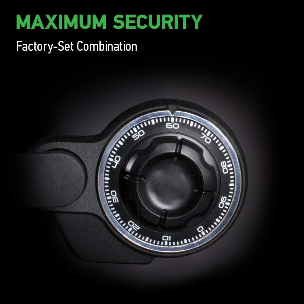 Durable Black Fireproof & Waterproof Safe with Combo Lock - 1-Hour Protection