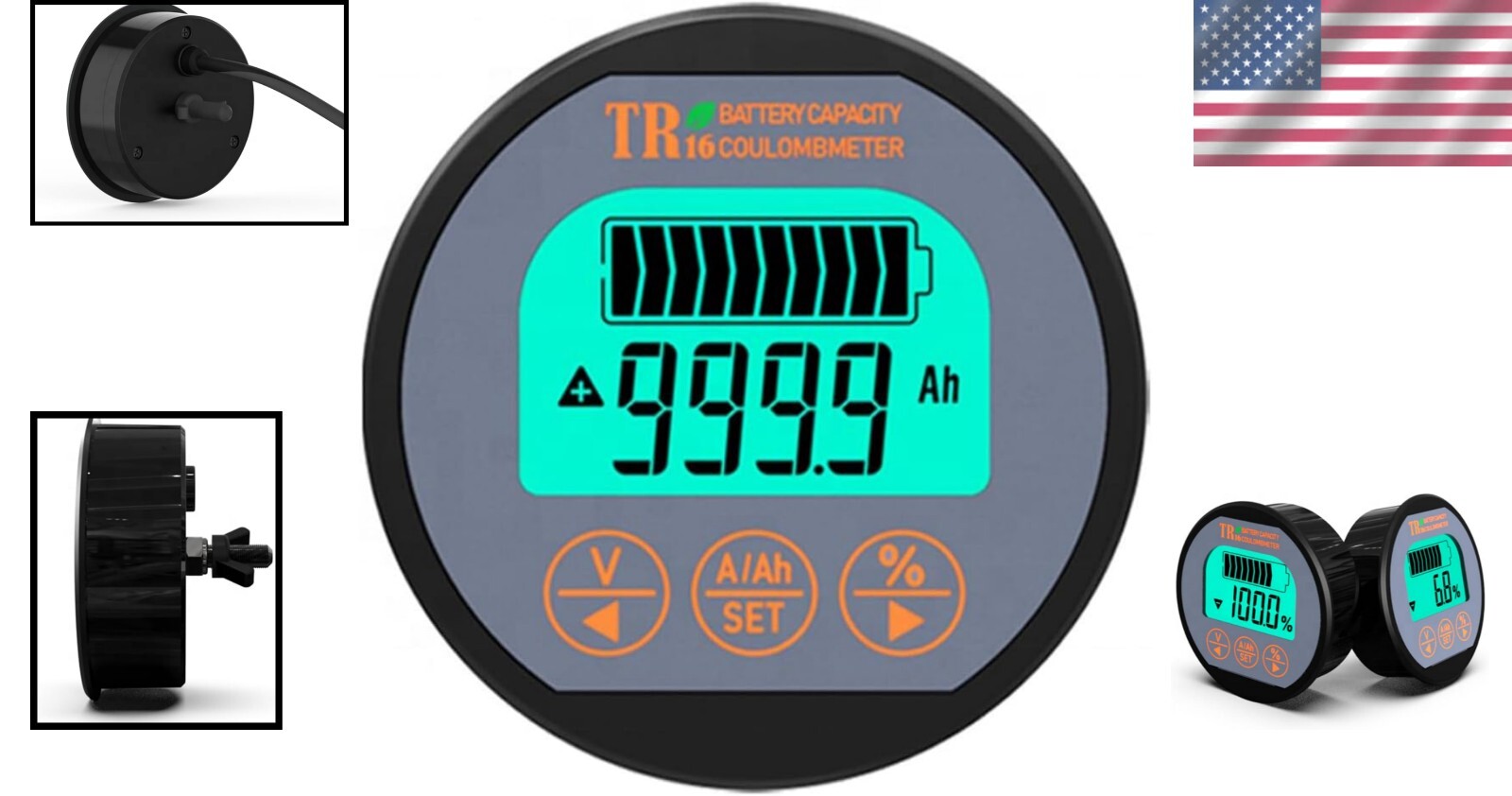 Electric Vehicle Battery Monitor: 8-80V, 0-100A - Reliable Performance Tracker