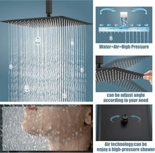 Load image into Gallery viewer, Elegant Matte Black Rain Shower Set with Handheld Spray – Premium High Pressure