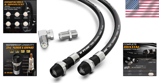 Quad Shielded RG6 Coaxial Cable 200FT - Optimal Signal for Indoor & Outdoor Use