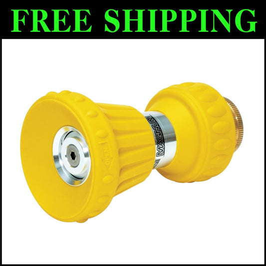 Solid Metal Garden Hose Nozzle with Adjustable Spray – 80 PSI, 3/4-Inch Inlet