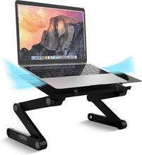 Load image into Gallery viewer, WorkEZ Portable Laptop Stand with Cooling Feature - Adjustable Height Desk Riser