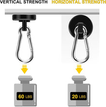Load image into Gallery viewer, Neodymium Magnetic Hooks, 15 Pack - Strong, Easy Install, Adjustable Design