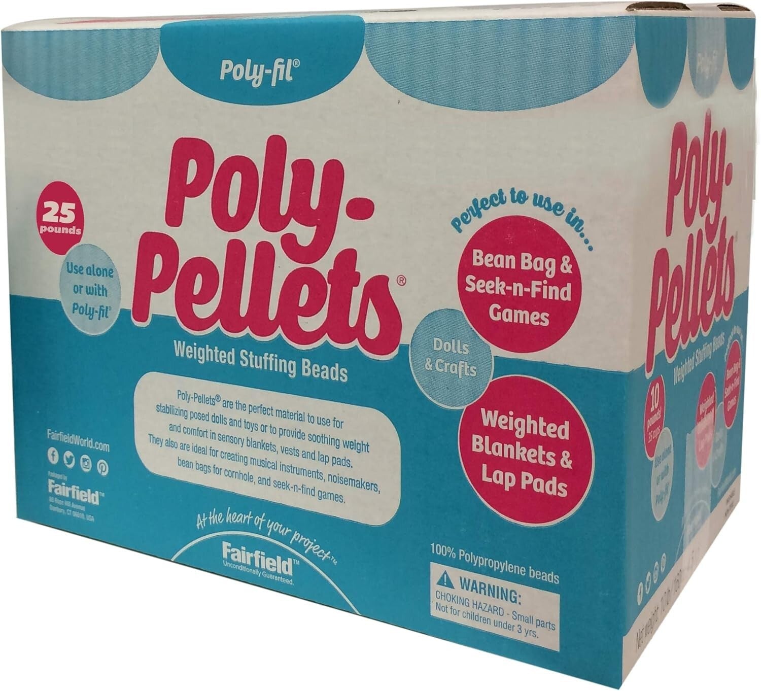Safe and Versatile 25 lbs Poly-Fil Poly-Pellets for Creative Crafting Projects