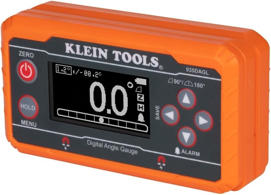 Digital Level Angle Finder with Programmable Angles - 0-90 and 0-180 Degrees