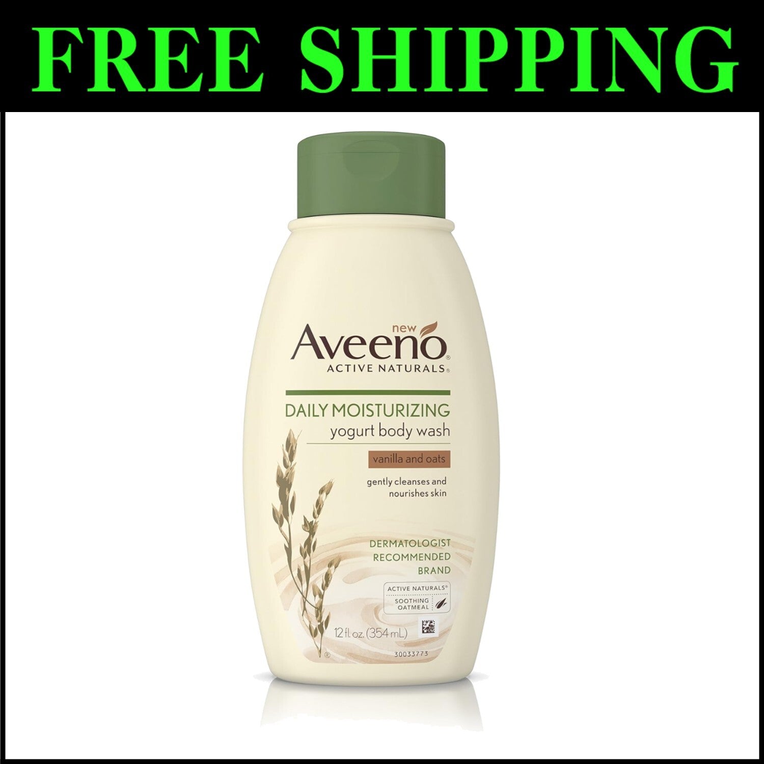 3-Pack Daily Moisturizing Yogurt Body Wash with Vanilla & Oat for Dry Skin